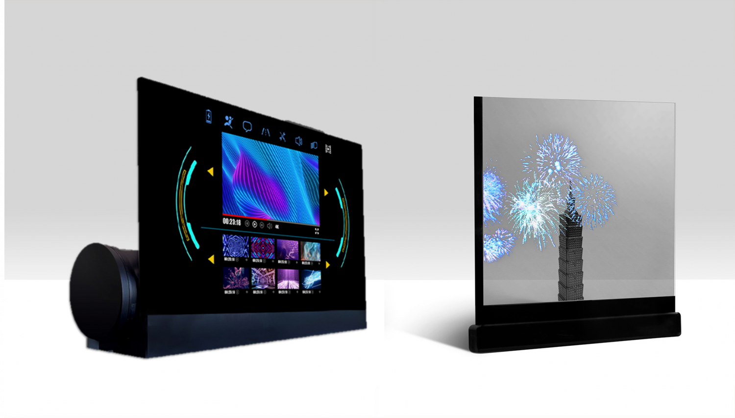 可捲式、折疊性、高透明